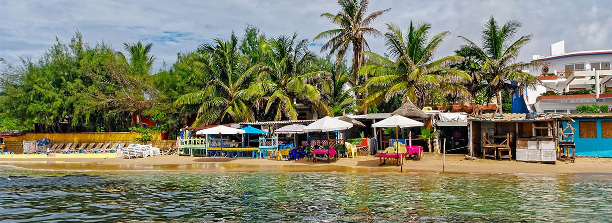 Sunny waterfront in Dakar, Senegal